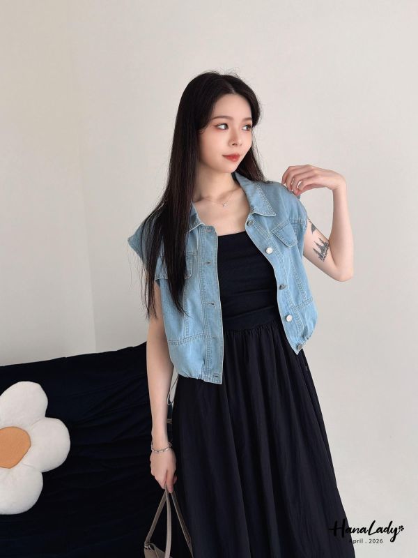 LFA17 必收百搭薄丹寧背心 