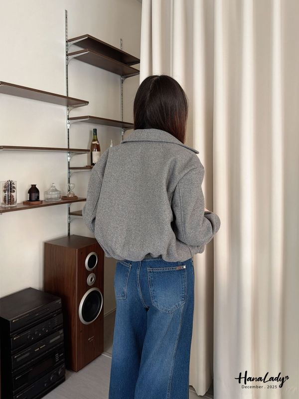 WQA04 微舖棉厚磅毛料外 