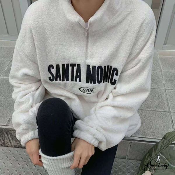 WJB18 超舒服刺繡OVERSIZE刷毛T 