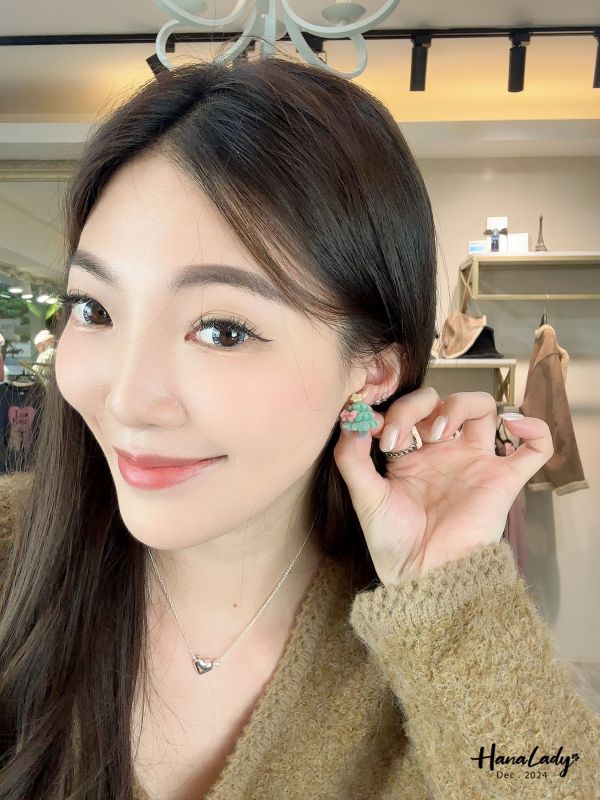 FQB44 聖誕節元素耳環 