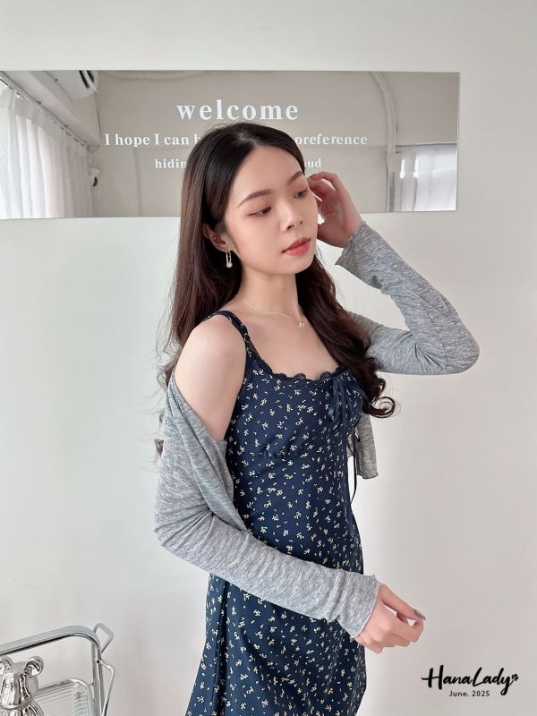 WLA01 兩件式收腰碎花短洋 