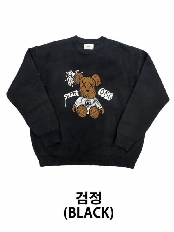 WQB18 男款暴力熊厚磅針織上衣 