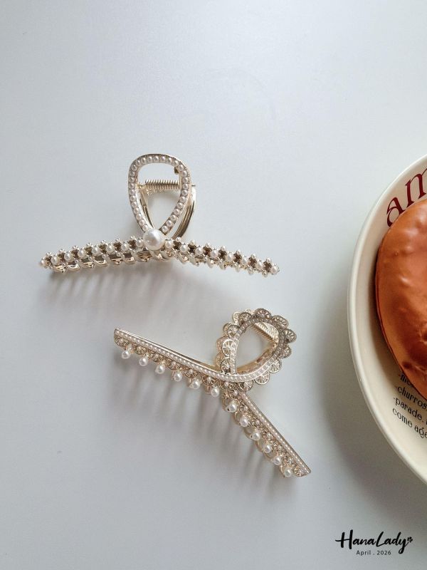 LFA87 巴洛克珍珠鯊魚夾 