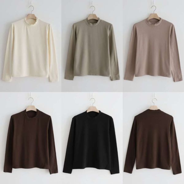 WQA43 層次QQ領磨毛針織上衣 