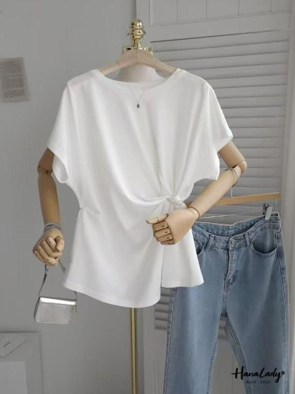 LFA50 扭結設計涼感上衣 