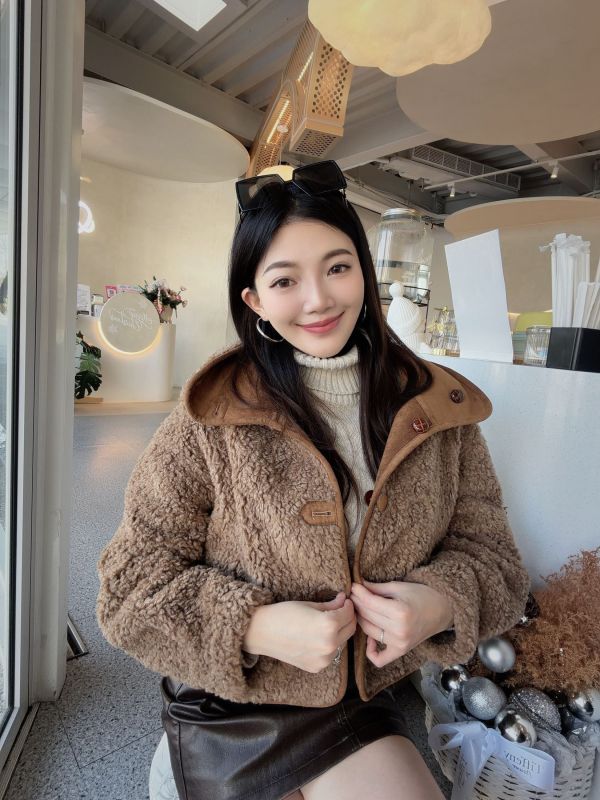 WQB23 兩面都能穿Q毛麂皮外套 