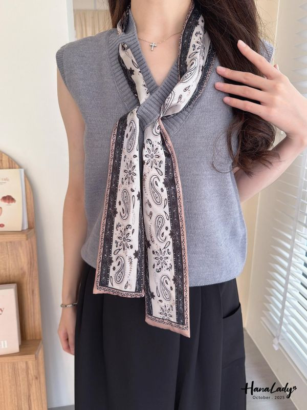 WTA14 造型圖騰絲帶背心 