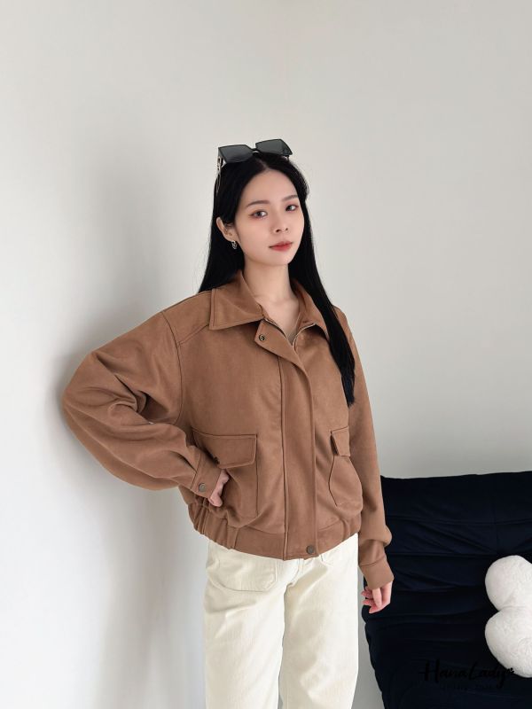 LEA84 高質感柔軟麂皮短外 