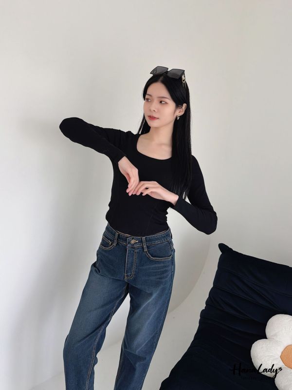 LEB14 舒舒服服丹寧棉內磨毛褲 