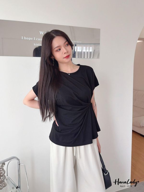 LFA50 扭結設計涼感上衣 