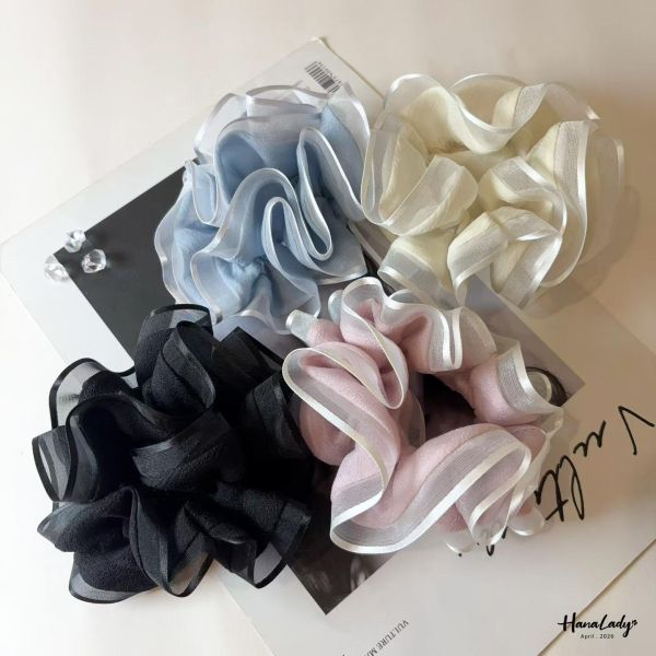 LFA85 溫柔小姐姐緞帶紗髮圈 