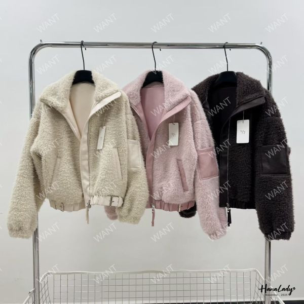 WJA42 冬天穿會超暖率性拼皮外 
