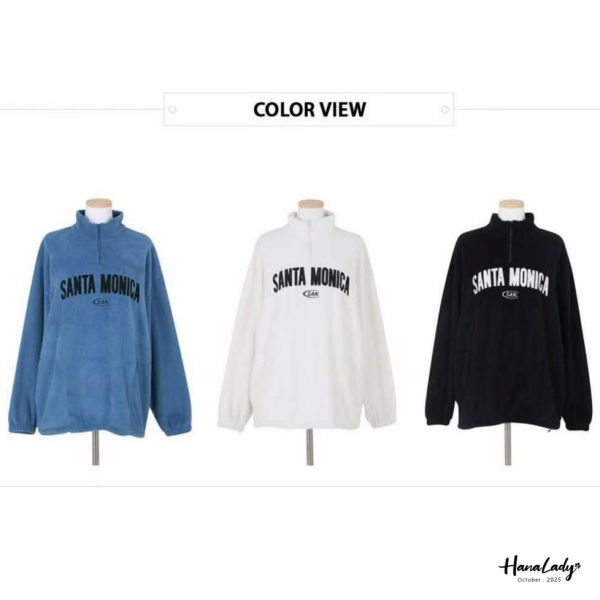 WJB18 超舒服刺繡OVERSIZE刷毛T 