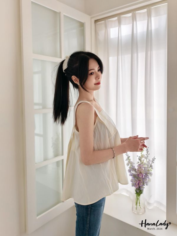 LSA74 珍珠緞帶蕾絲髮圈 