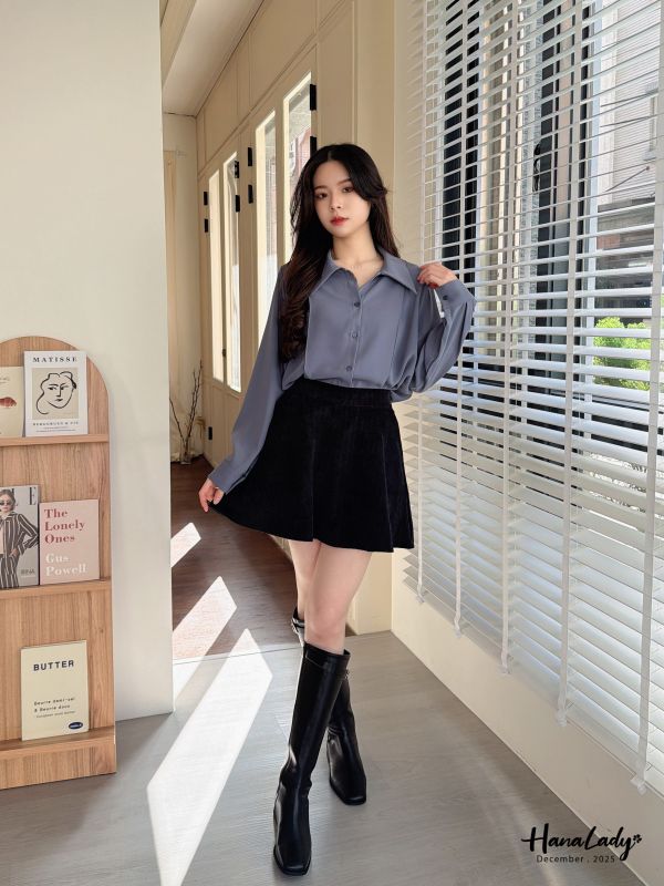 WQB53 經典簡約百搭釦帶長靴 