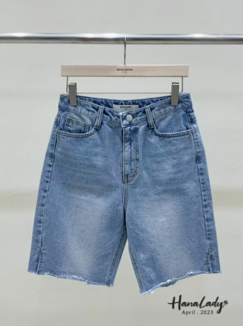 SFA23 不修邊五分丹寧褲 