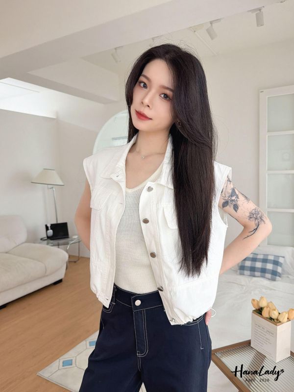 LFA17 必收百搭薄丹寧背心 