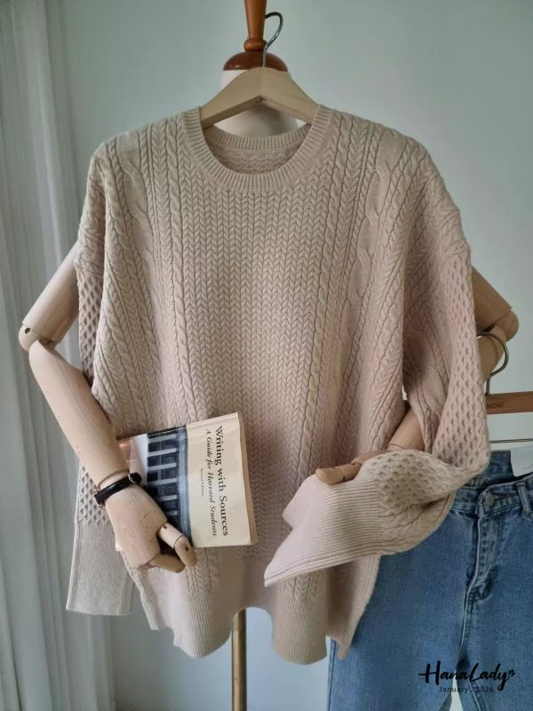 LEA85 多色可選親膚麻花針織衫 