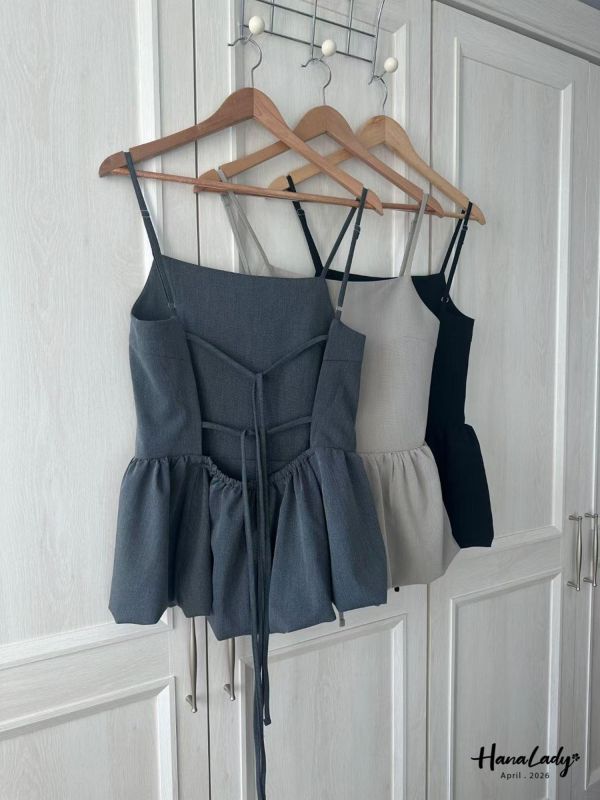 LFB08 美背綁結雲朵上衣 