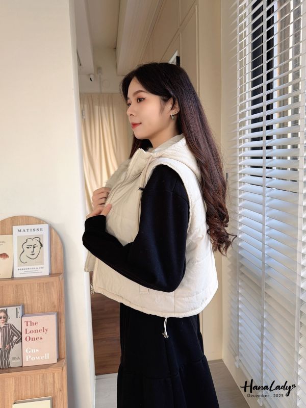 WQB29 正反兩穿毛毛鋪棉背心 