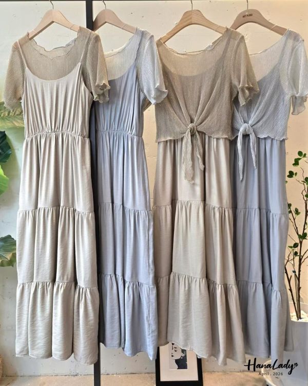 LFA79 必收兩穿浪漫綁結長洋 