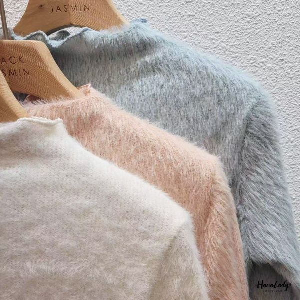 LEA88 拷克QQ邊柔軟毛絲上衣 