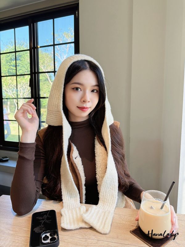 WJB24 百搭圍脖設計針織帽 