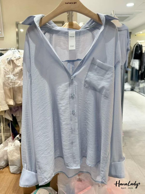 LFB07 糖果色輕薄親膚襯衫 