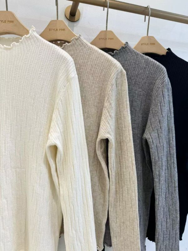 WQA13 拷克QQ邊毛料針織上衣 