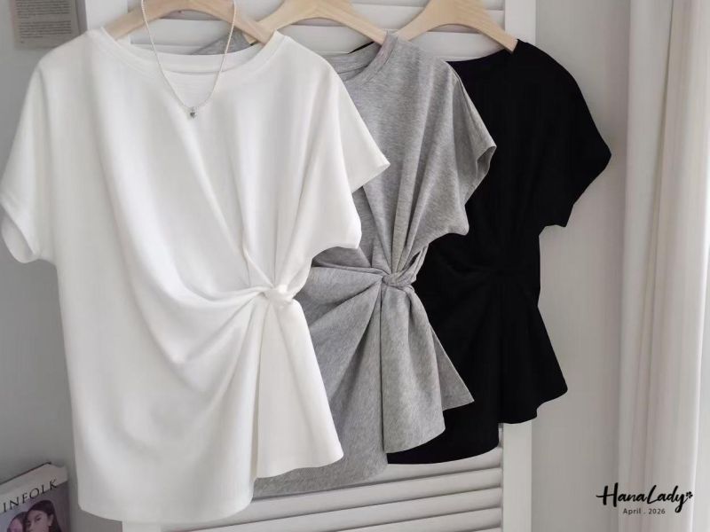 LFA50 扭結設計涼感上衣 