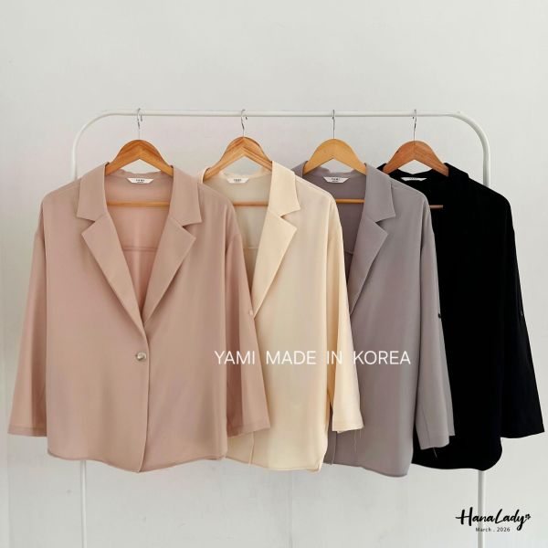 LFA02 釦袖設計翻領休閒雪紡西外 