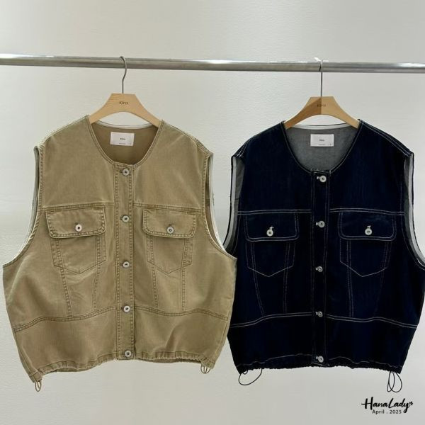 WFA77 寬鬆設計感車線質感背心 正韓 韓國服飾 韓國連線