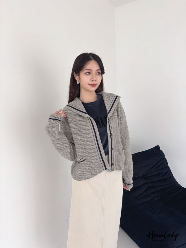 WJB13 日系海軍領琥珀釦上衣 