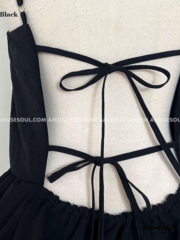 LFB08 美背綁結雲朵上衣 