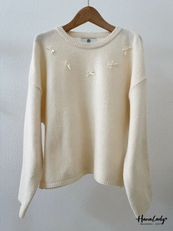 WJA31 超Q蝴蝶結針織上衣 