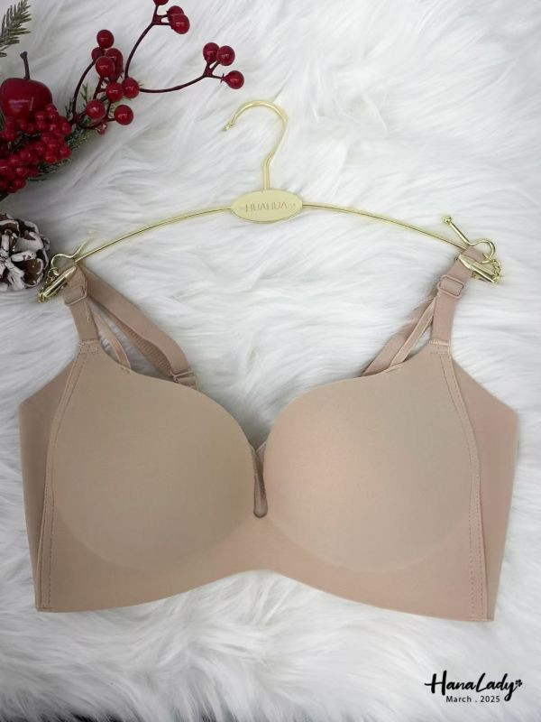 WSB28 厚墊韓國簡約深V純色內衣 