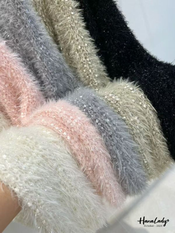 WTA42 千金必備金絲勾針織外 