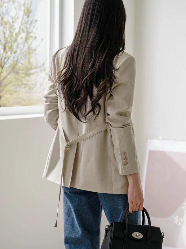 WFA97 必收金屬環美背雙釦西外 