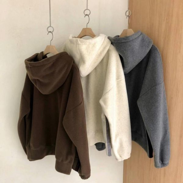 WQB21 超暖呼側開衩棉絨帽T 