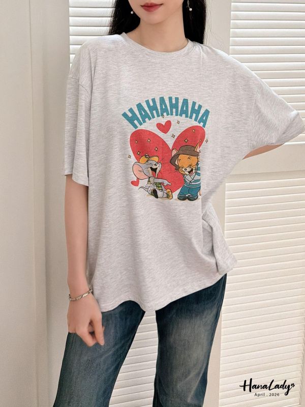 LFA90 可愛傑利鼠HAHA愛心T 