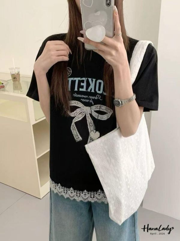 LFA66 下接蕾絲清涼棉T 