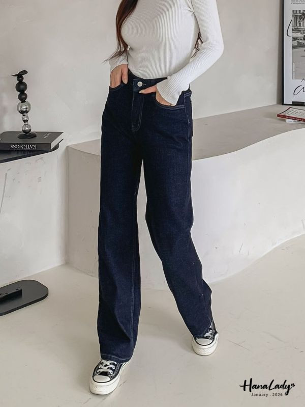 LEB15 最百搭的深藍色直筒丹寧褲 