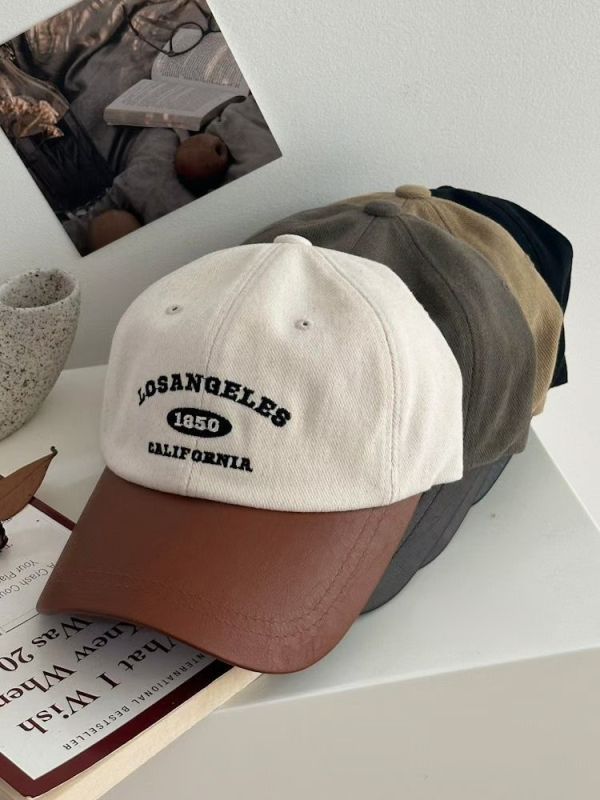 WQB37 休閒皮革鴨舌帽 