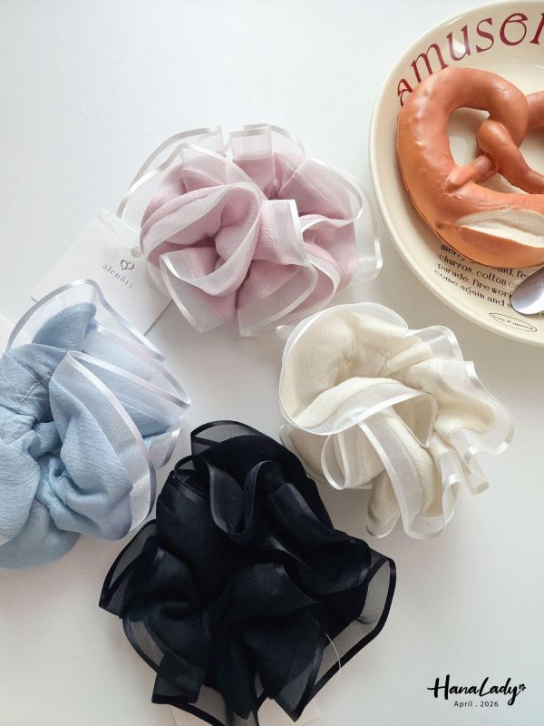 LFA85 溫柔小姐姐緞帶紗髮圈 