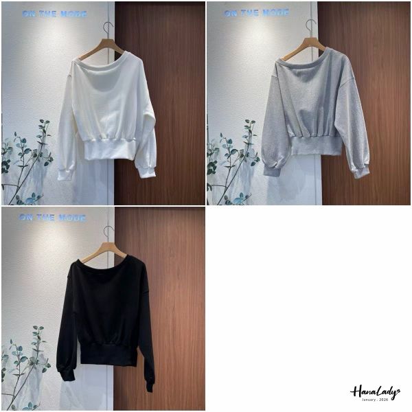 LEA74 簡約休閒斜領T 