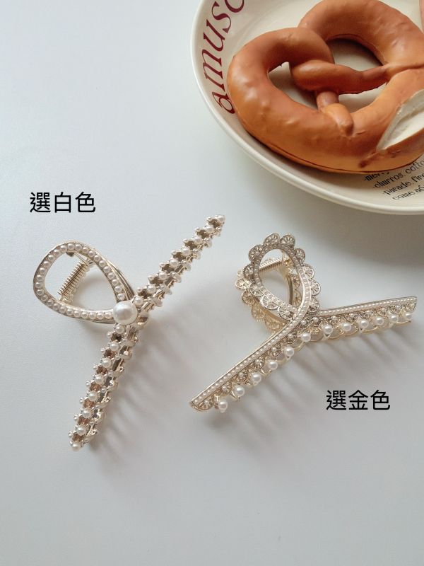 LFA87 巴洛克珍珠鯊魚夾 