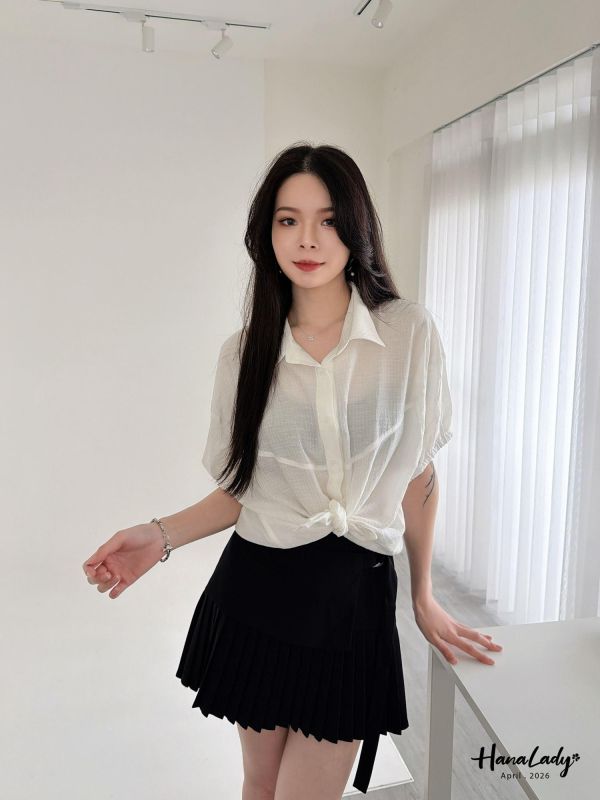 LFA52 俐落感排釦翻領衫 