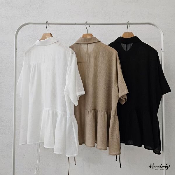 LFA51 好喜歡天絲料綁結設計上衣 