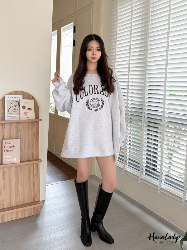 WTA55 美式刺繡圖紋慵懶T 