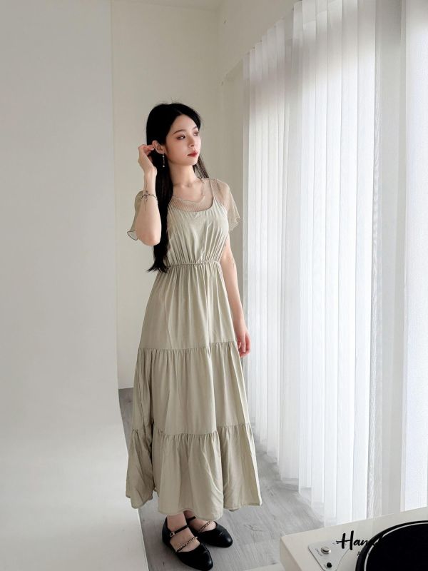 LFA79 必收兩穿浪漫綁結長洋 